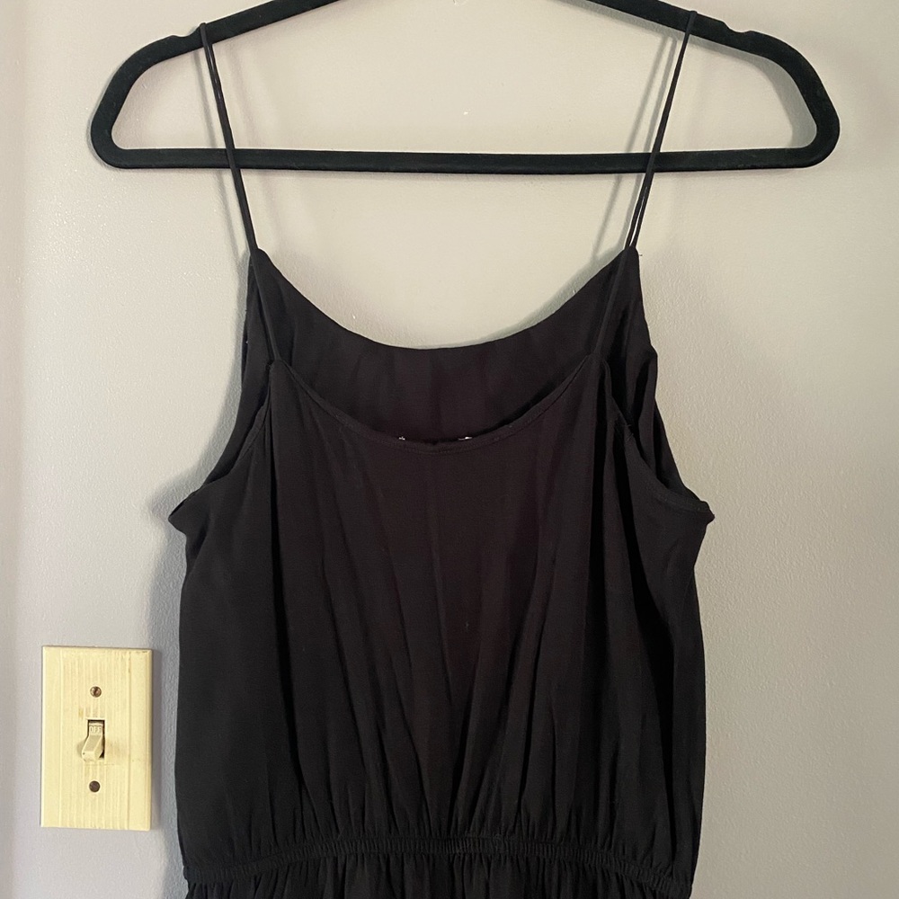 All black wide leg jumpsuit